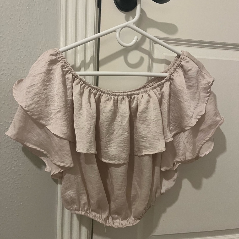 Gold off the shoulder top
